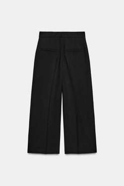 ZARA БРЮКИ-КЮЛОТЫ С ВЫСОКОЙ ПОСАДКОЙ, ЧЕРНЫЙ