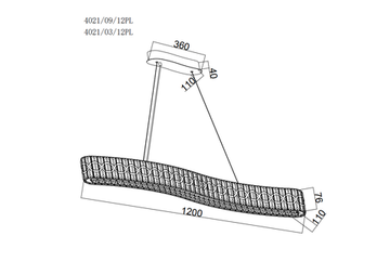Люстра подвесная LED 80W 3000К-6000К 4021/09/12PL хром Spayd Stilfort