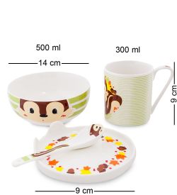 Topchoice TC-18 Набор посуды «Бельчонок Стюарт» (Stuart The Squirrel)