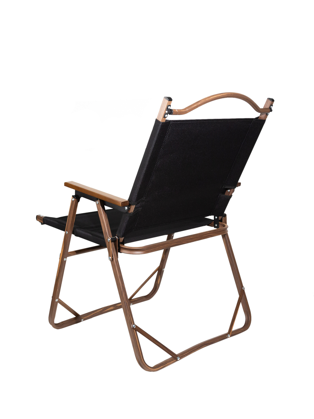 Стул складной Naturehike MW02, черный, темное дерево (NH19Y002-D)