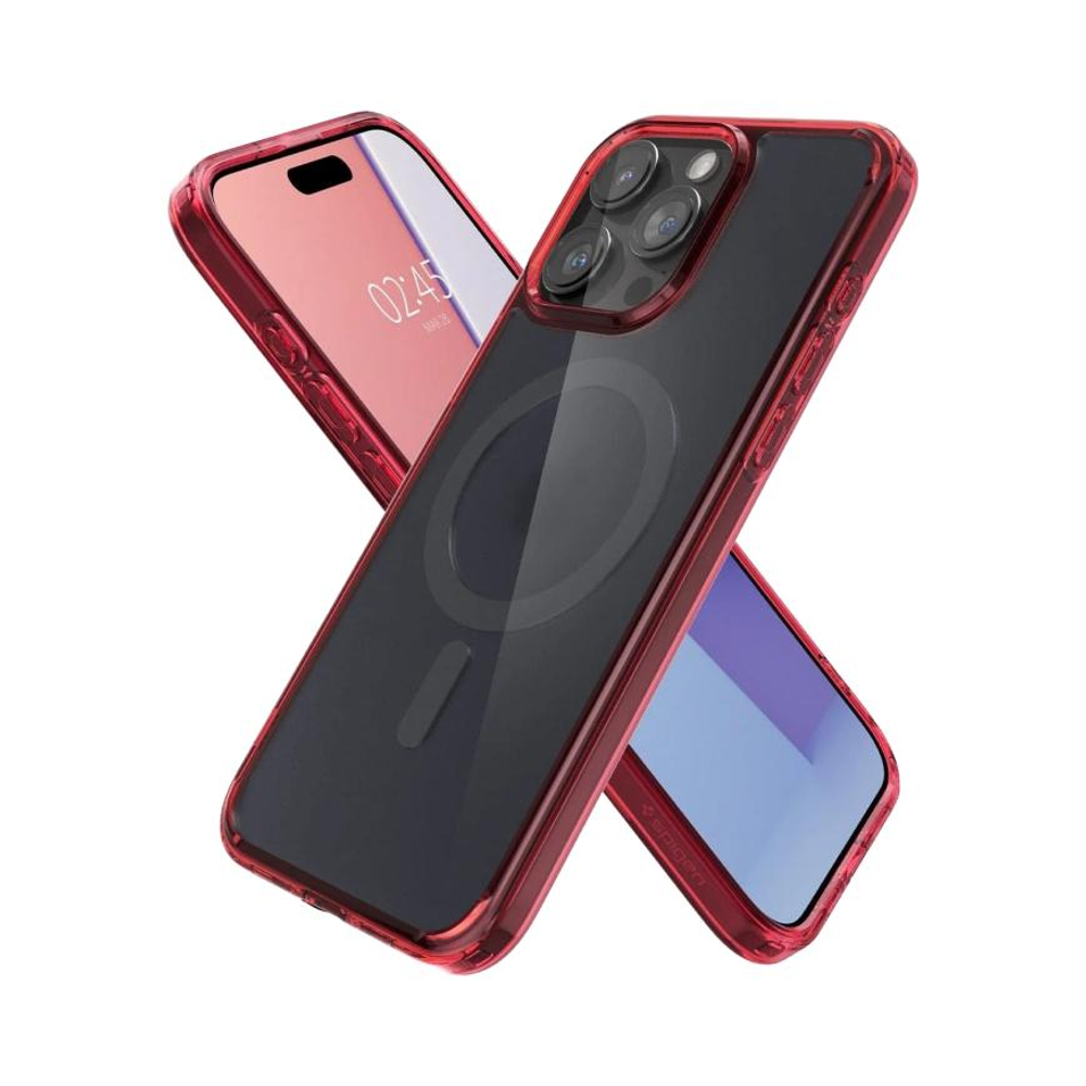 Прозрачный чехол MagSafe Spigen Ultra Hybrid (Mag Fit) для iPhone 15 Pro Max Тонкий гибридный поликарбонатный чехол с повышенным уровнем защиты при падении