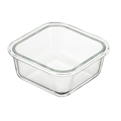 Набор квадратных контейнеров 3шт Smart Solutions с бамбуковыми крышками