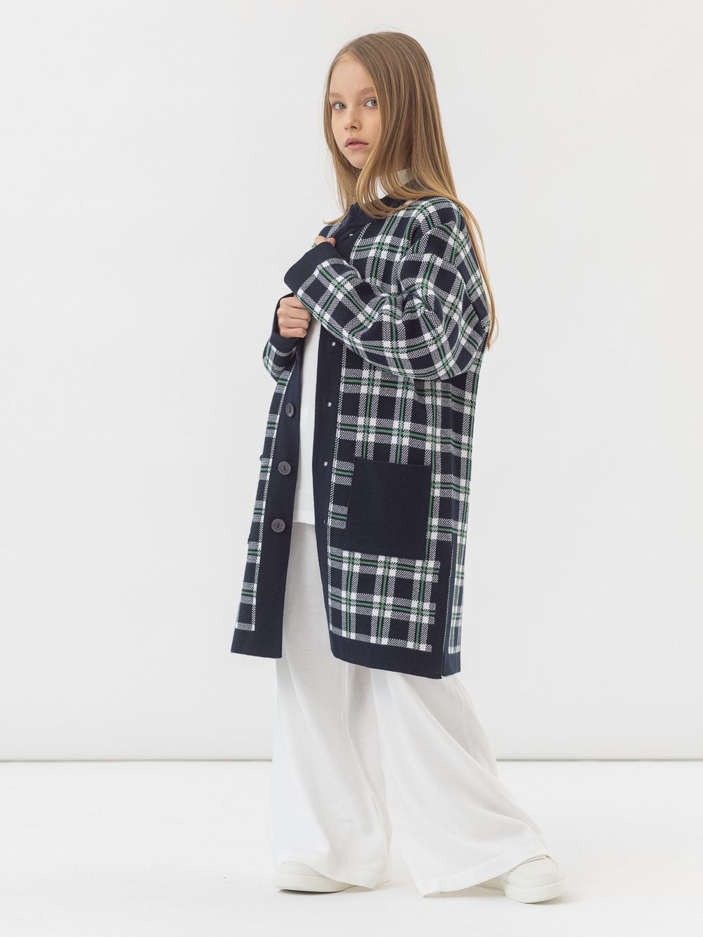 Кардиган синий для девочки арт. AT922