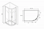 Душевой уголок ABBER Schwarzer Diamant AG01118 110x80 стекло прозрачное/профиль хром