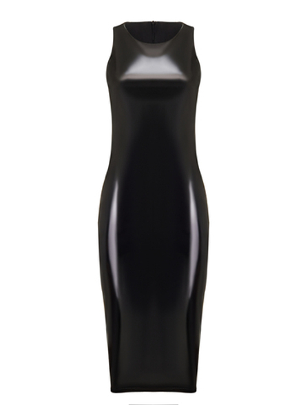 Платье миди из латекса