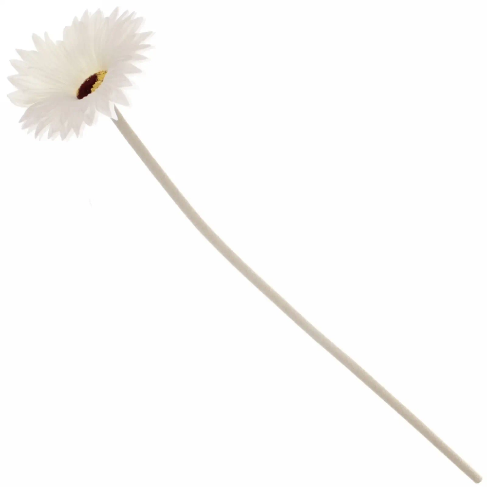 Цветок искусственный «Natur» 55см Гербера цвет белый