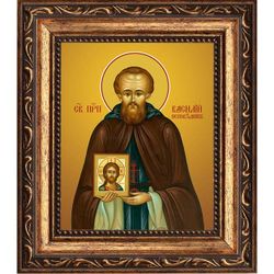 Василий Декаполит преподобный. Икона на холсте.