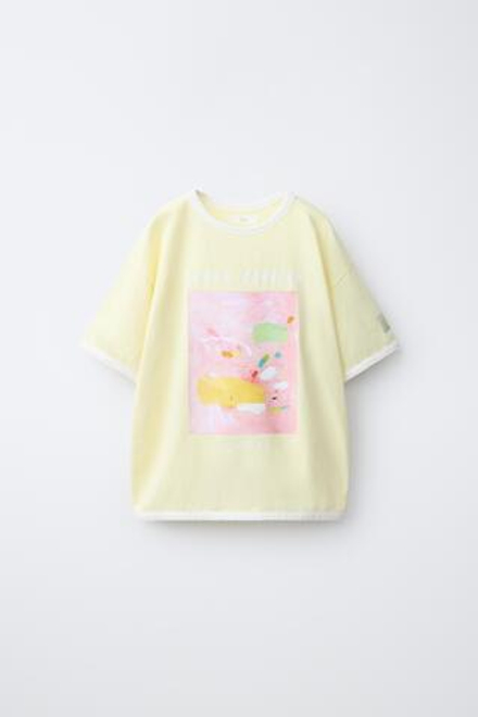ZARA ФУТБОЛКА CLARA CEBRIAN ©, ЖЕЛТЫЙ