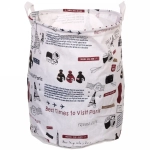 Корзина для белья складная круглая Париж 44*34 см