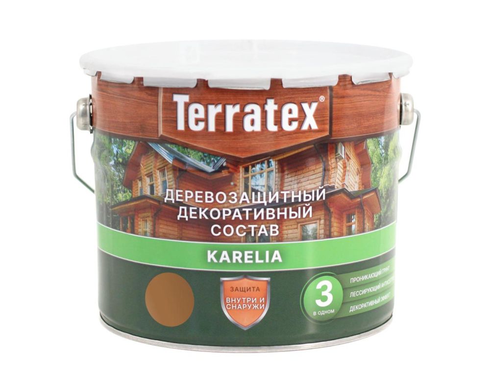 Антисептик Деревозащ. декор. состав Палисандр Terratex 3л/2.25кг