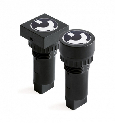 Индикатор положения выключателя, винт. подкл., уст.размер 22/30, круг., крас., 24В,