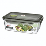 Контейнер для продуктов герметичный с клапаном "brilliant" прямоугольный 1,35л (черный)