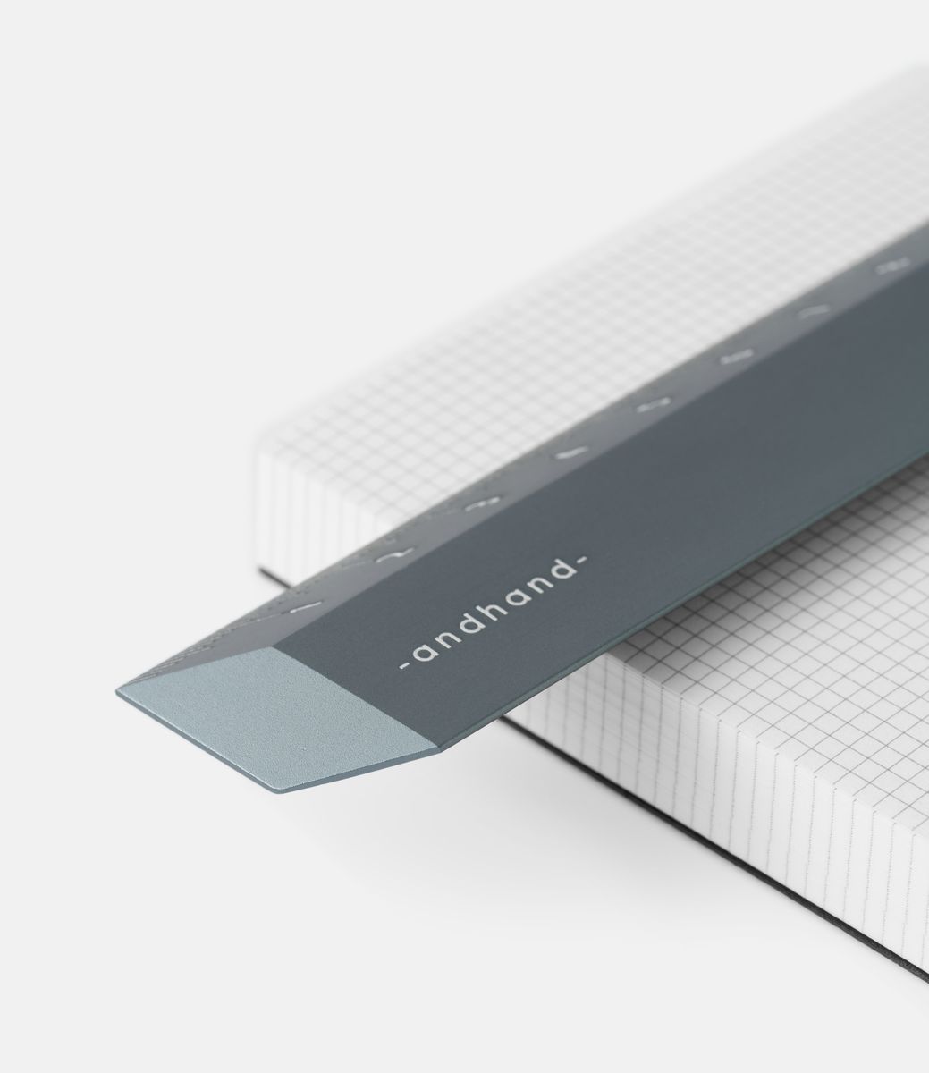 Andhand Illusion ruler Slate — линейка из алюминия с оптическим эффектом