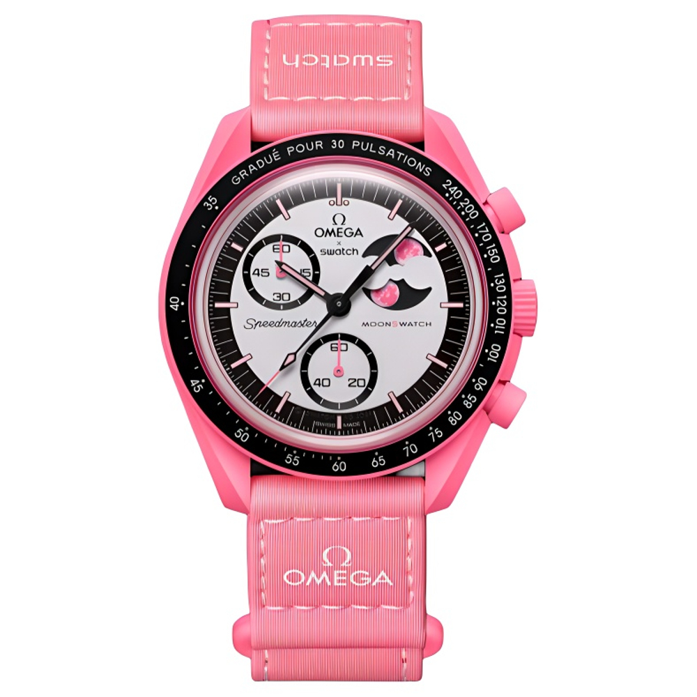 SWATCH X Omega Bioceramic MoonSWATCH Mission To The Pink Moon SO33P700