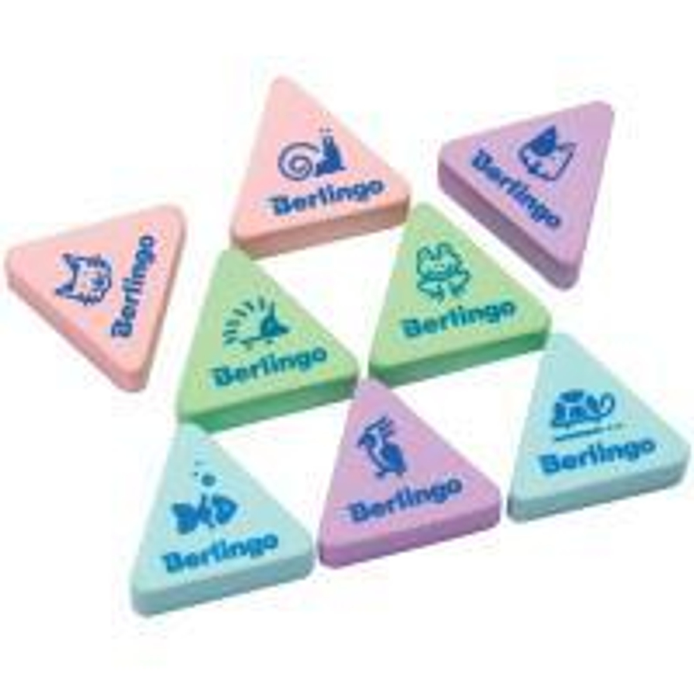 Ластик "Zoo" треугольный,термопласт.рез. 28*24*10мм(Berlingo)