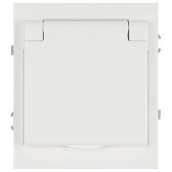 Розетка ЭРА Arktik 16-2103-01 с заземлением 2P+E Schuko со шторками с крышкой 16А-250В белый | Эра Arktik