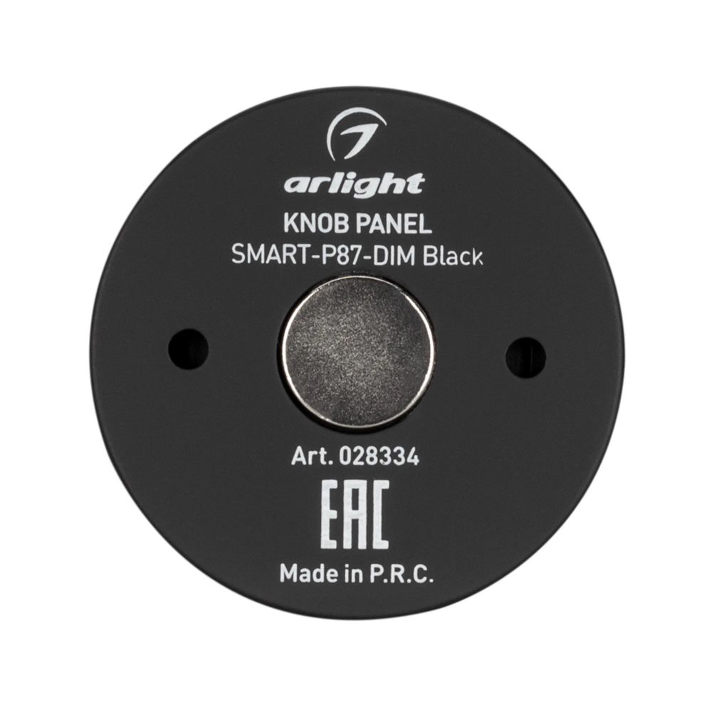 Панель Knob SMART-P87-DIM Black (3V, 1 зона, 2.4G) (Arlight, IP20 Пластик, 5 лет) 028334