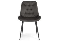 Стул на металлокаркасе Гояр графитовый / черный глянец