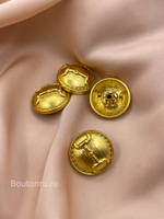 Шляпка под установочные кнопки золотистая в стиле Гучч.