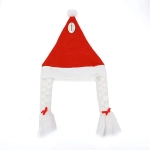 Колпак новогодний «Снегурочка» с косами 28*38 см, Красный