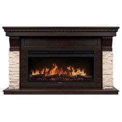 Каминокомплект: Очаг Electrolux EFP/P-4220LS, портал Michigan 42/40/36, камень мол., шп. тем. дуб