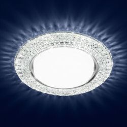 DK LD26 SL/WH Светильник ЭРА декор cо светодиодной подсветкой Gx53, прозрачный