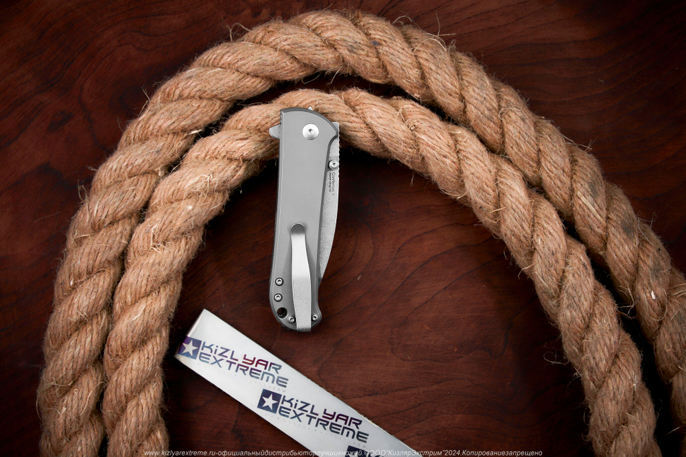 Складной нож Kizer Coniferous сталь 154CM Satin рукоять Титан и Микарта