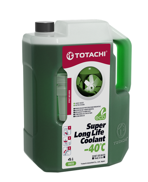 Антифриз зеленый TOTACHI SUPER LONG LIFE COOLANT Green -40C 4л