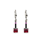 Серьги Coeur de Lion 4409/20-1500 цвет розовый, чёрный