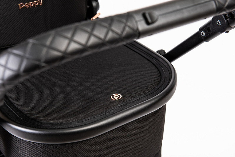 Детская коляска Peppy Tecla 3 в 1 с автокреслом Verona Black Rose Black Черный