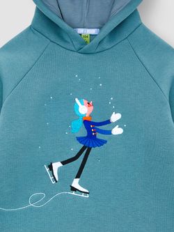 Худи серо-голубой ФИГУРИСТКА