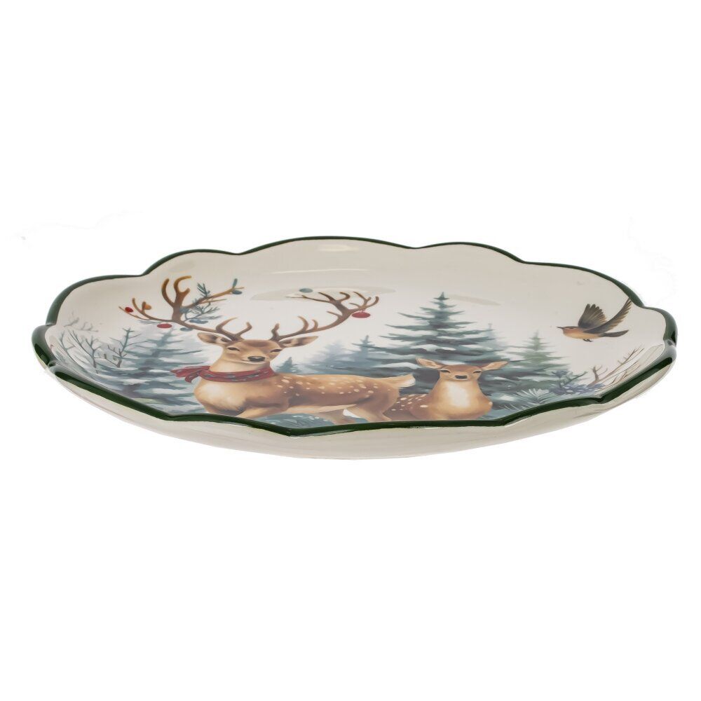 GAEM Тарелка "Олени", L24 W24 H1,5 см