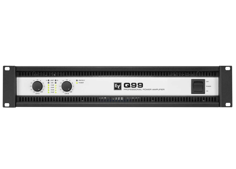 Electro-Voice Q99 усилитель, 2 x 1250 Вт @ 2 Ом, 900 Вт @ 4 Ом, 550 Вт @ 8 Ом, класс H