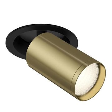 Встраиваемый потолочный светильник C048CL-1BBS чёрный/латунь Focus S Maytoni