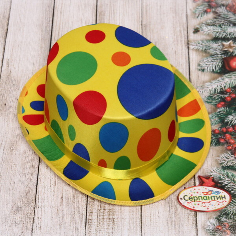 Шляпа карнавальная «Цилиндр пятнышко», мультицвет