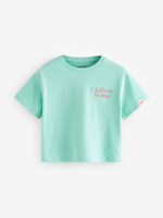 Футболка для девочки Next E65-357, 4 шт., Хаки, Бирюзовый, Молочный