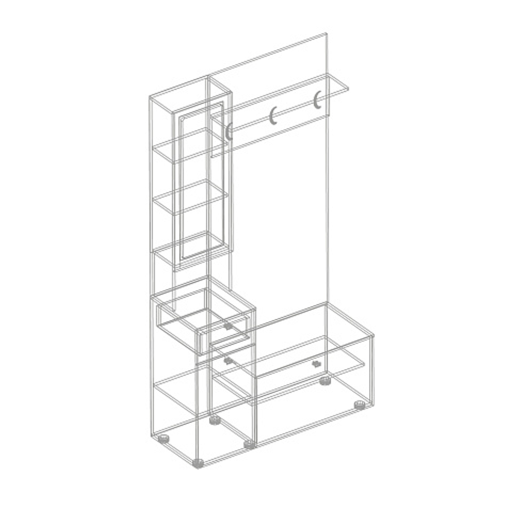 Прихожая Компакт "ЛОРЭН" (Правая/Левая)