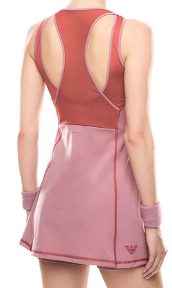 Теннисное платье EA7 Tennis Pro Freestyle - dusky orchid/bordeau