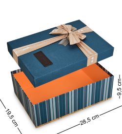 WG-76/2-B Коробка подарочная «Прямоугольник» цв.синий