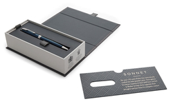 Шариковая ручка Parker Sonnet Slim Subtle Blue Lacquer CT Mblack