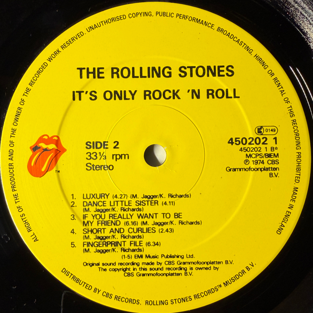 The Rolling Stones ‎– It's Only Rock 'N Roll (Англия) Т