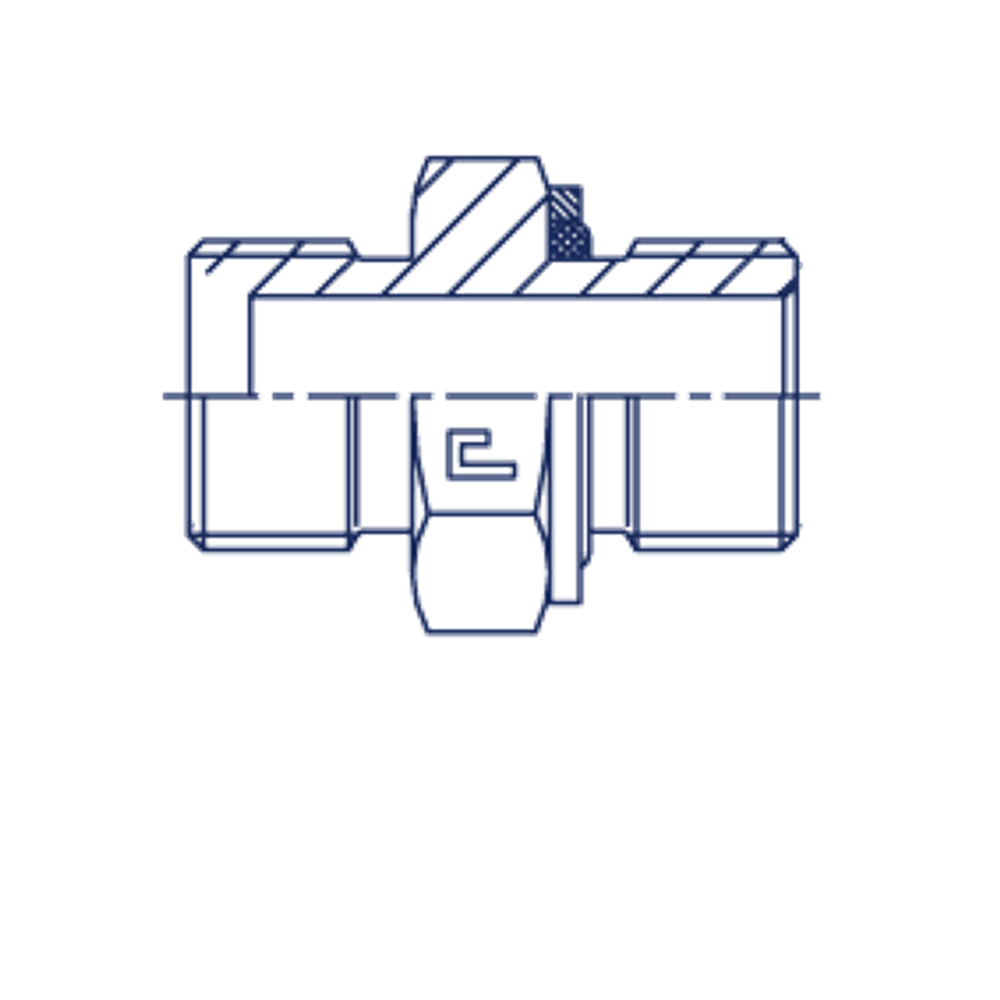 Штуцер FH BSP 1/4" BSP 1/4" o-ring