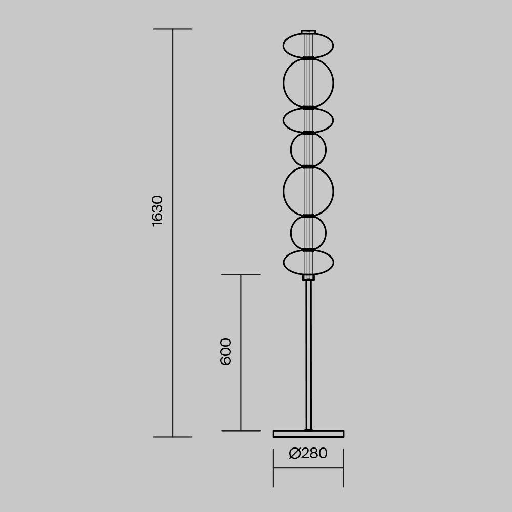 Торшер светодиодный Maytoni   MOD307FL-L40BS3K