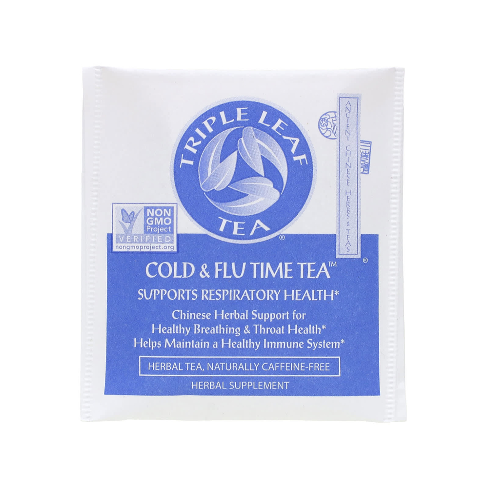 Triple Leaf Tea, травяной чай от простуды и гриппа, без кофеина, 20 чайных пакетиков, 30 г (1,06 унции)