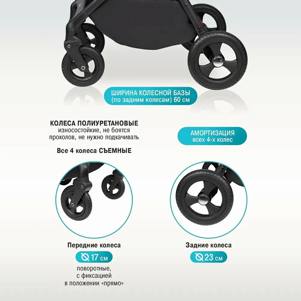 Коляска детская прогулочная Aimile Aster (Серый/Grey AS-003)