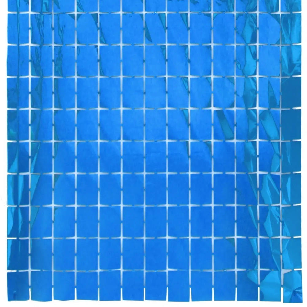 Занавес фольгированный «Прямоугольник» ш1м, в2м (глянец), синий