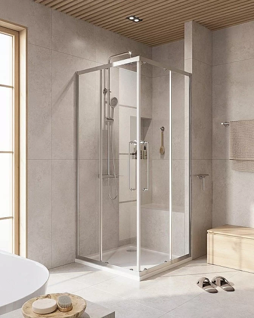 Душевой уголок Cezares Relax 90x90 RELAX-304-A-2-90-C-CR стекло прозрачное/профиль хром