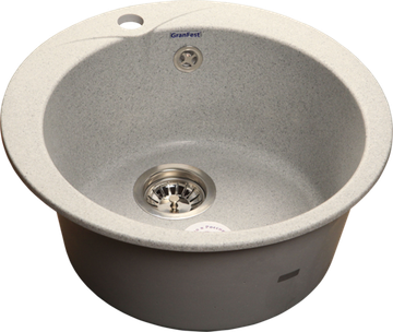 Мойка врезная круглая  Рондо Эко-М D480 серый без сифона