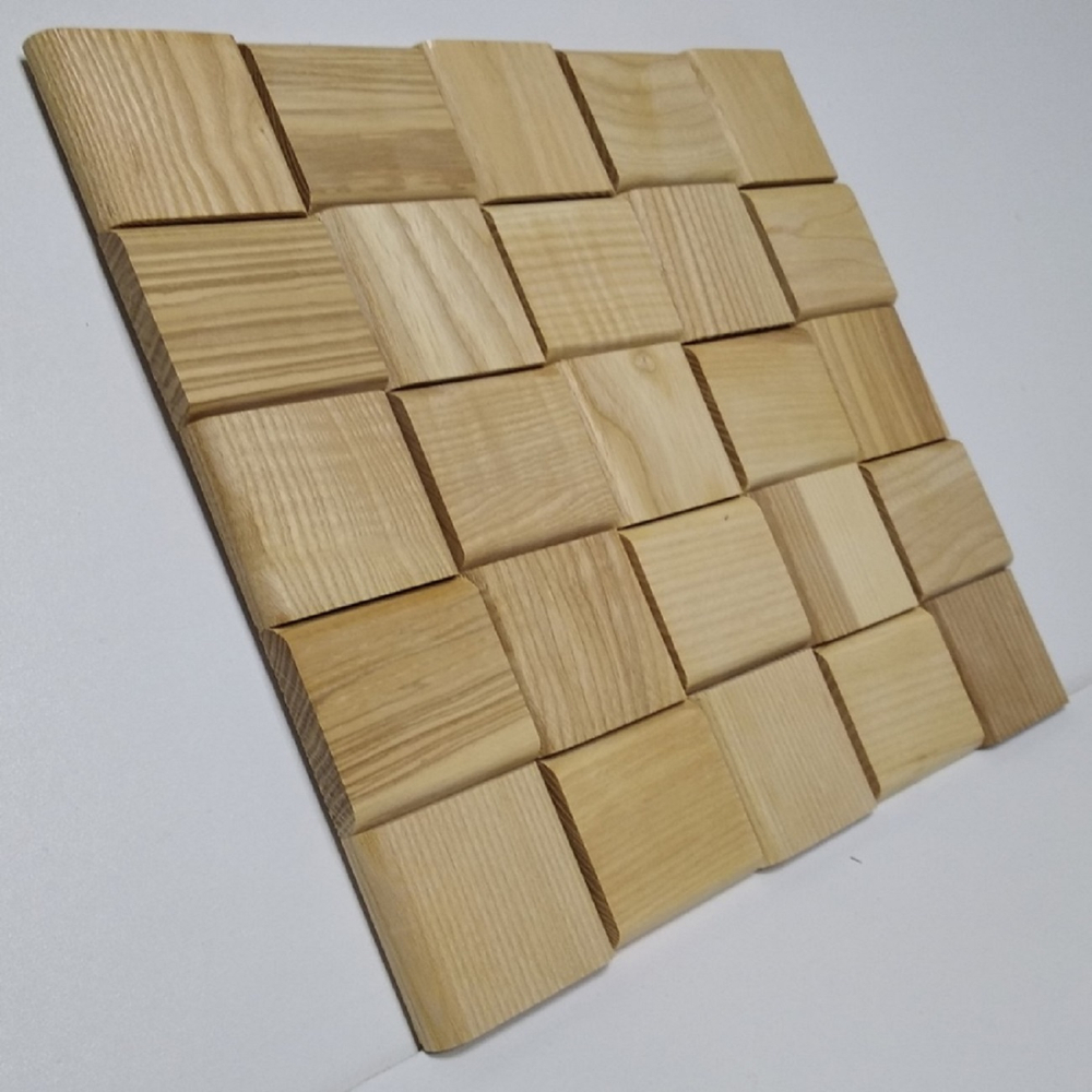 Деревянная мозаика для стен Wood Mosaic Ясень Вельвет