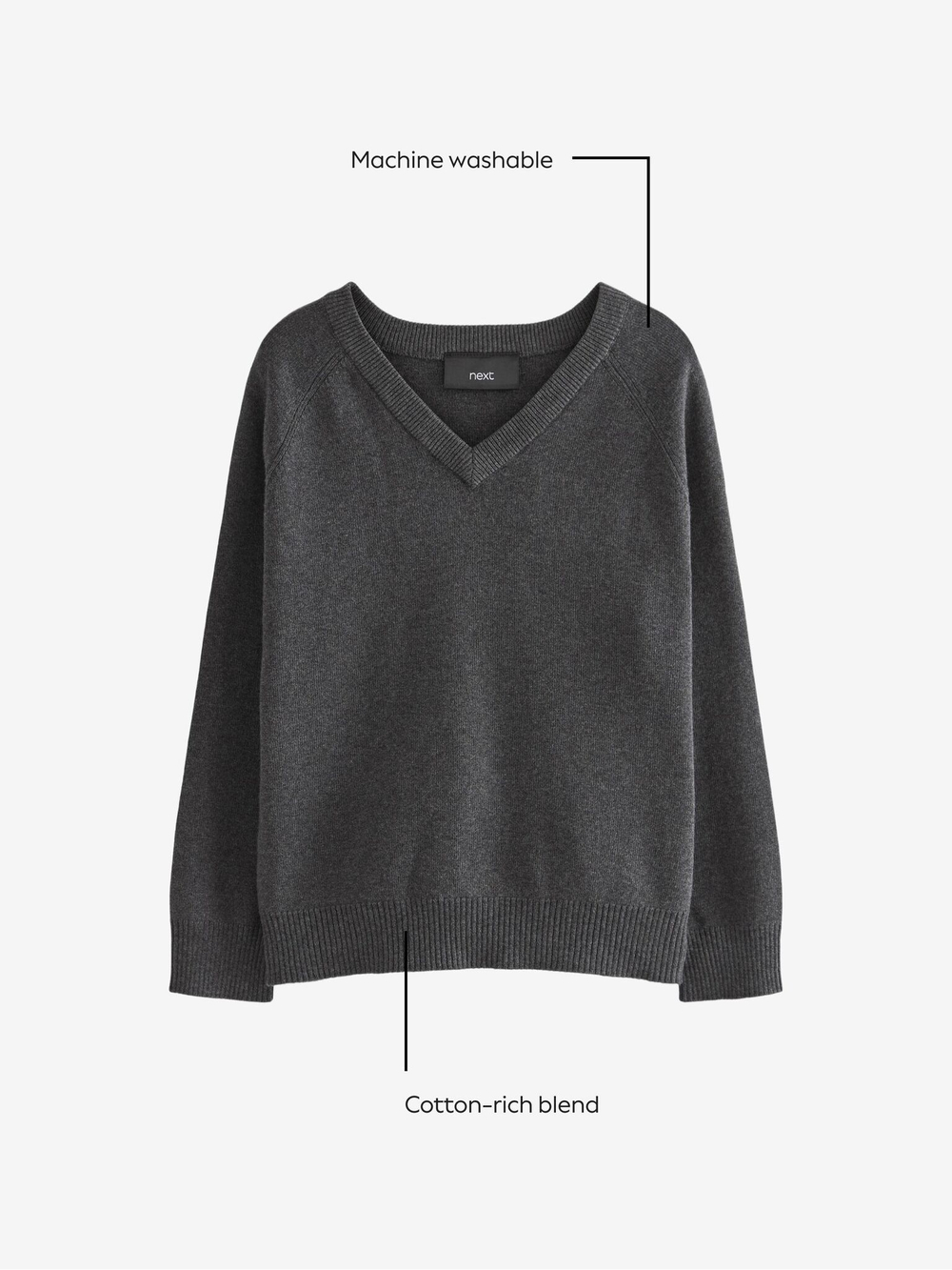 Джемпер школьный для мальчика Next Q90-695, Серый